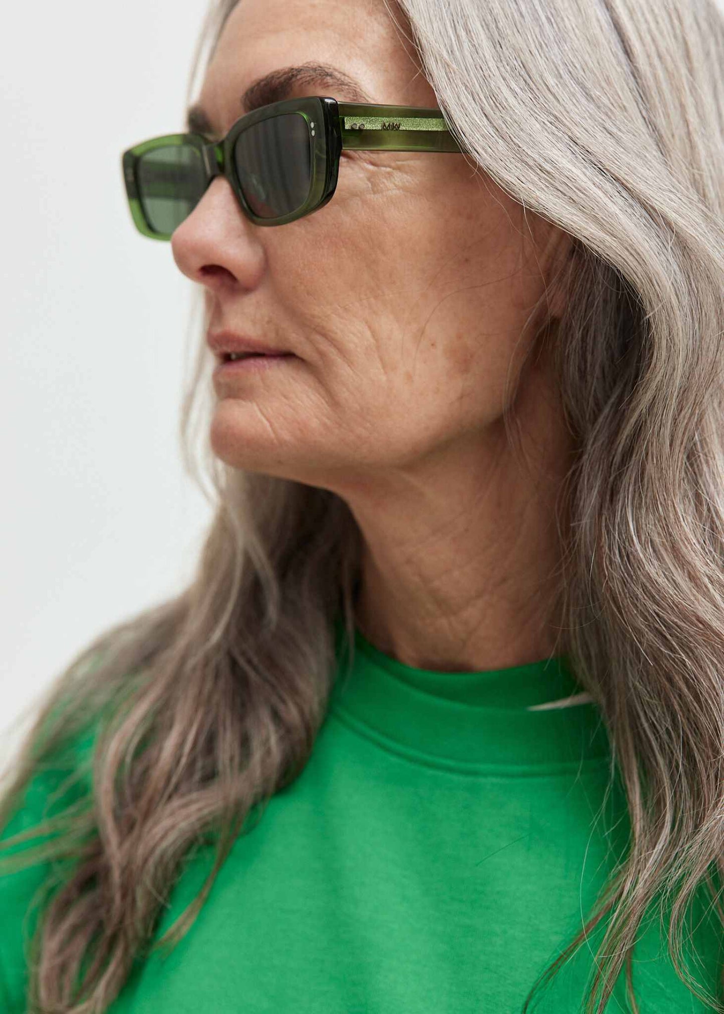 MESSY WEEKEND Grace Bio Sunglasses Transparent Green