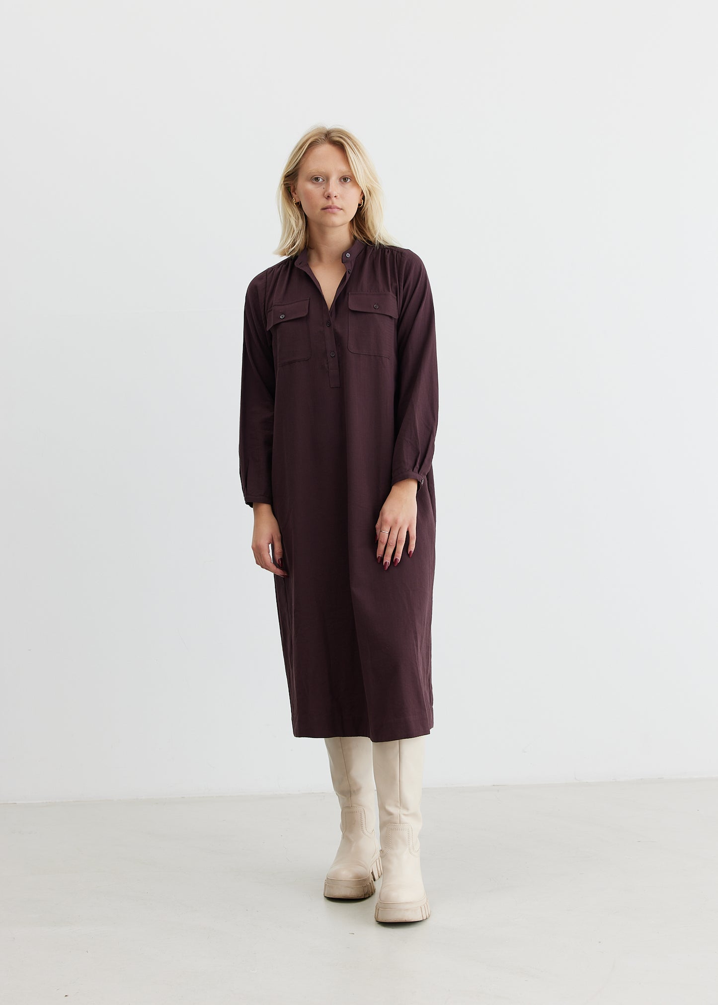 SCHULZ BY CROWD Danja Shirt Dress Bordeaux