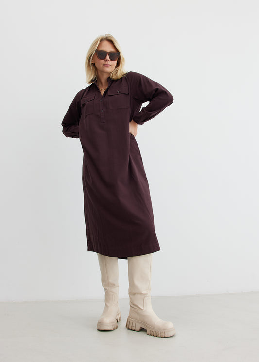 SCHULZ BY CROWD Danja Shirt Dress Bordeaux