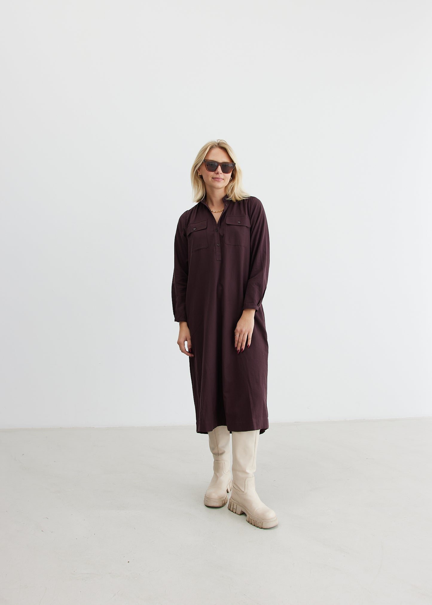 SCHULZ BY CROWD Danja Shirt Dress Bordeaux