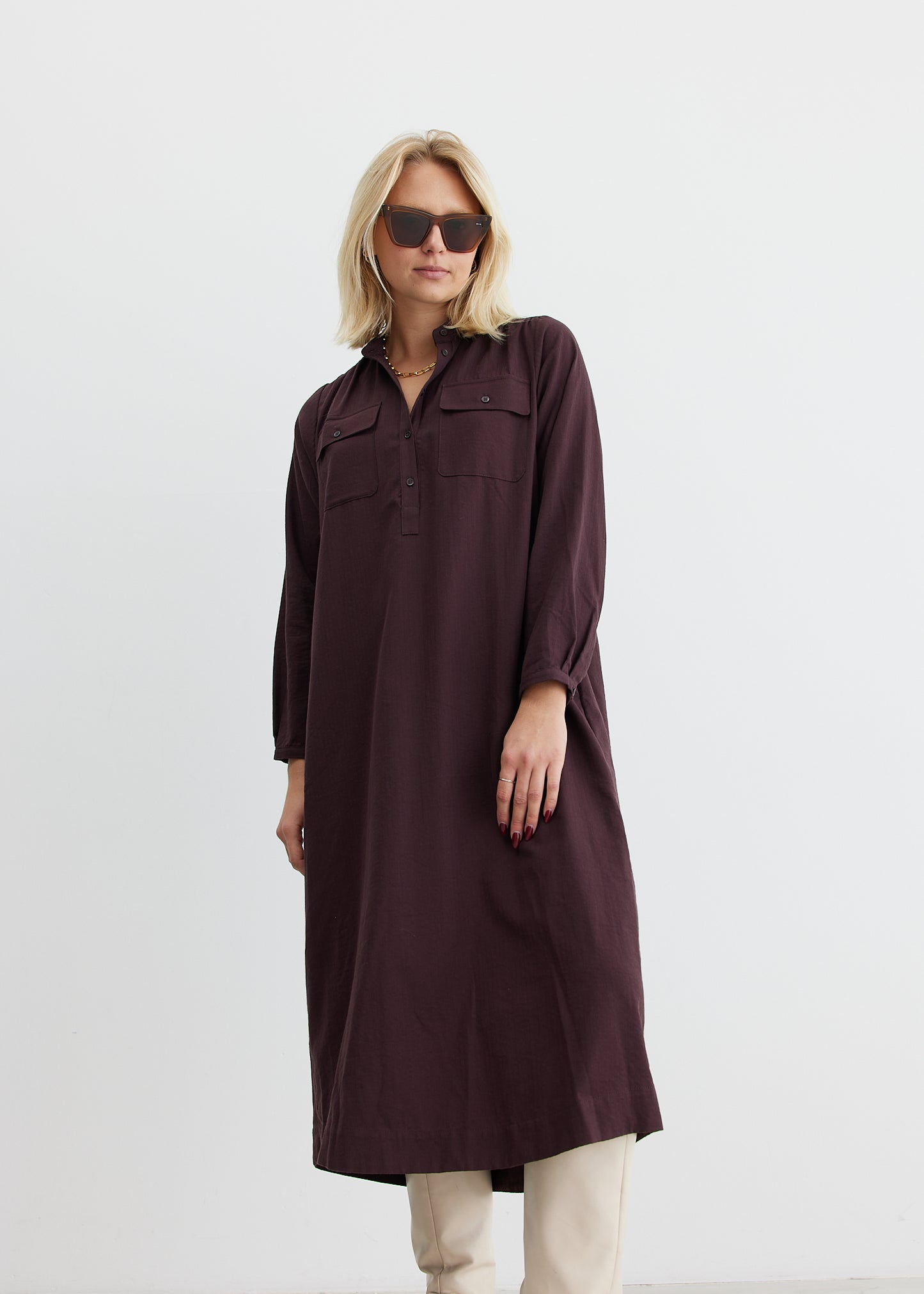 SCHULZ BY CROWD Danja Shirt Dress Bordeaux