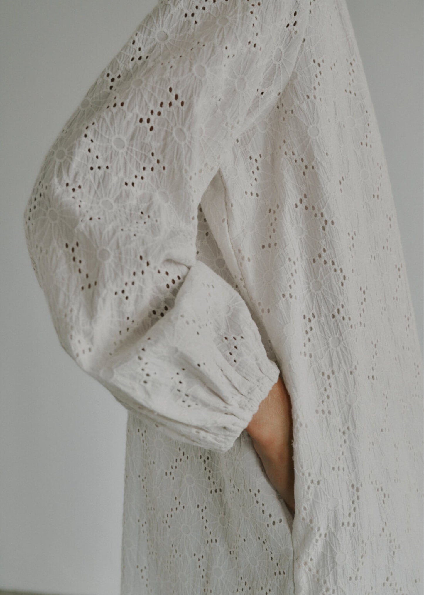 ANNE MI Emanuela LS Maxi Dress White