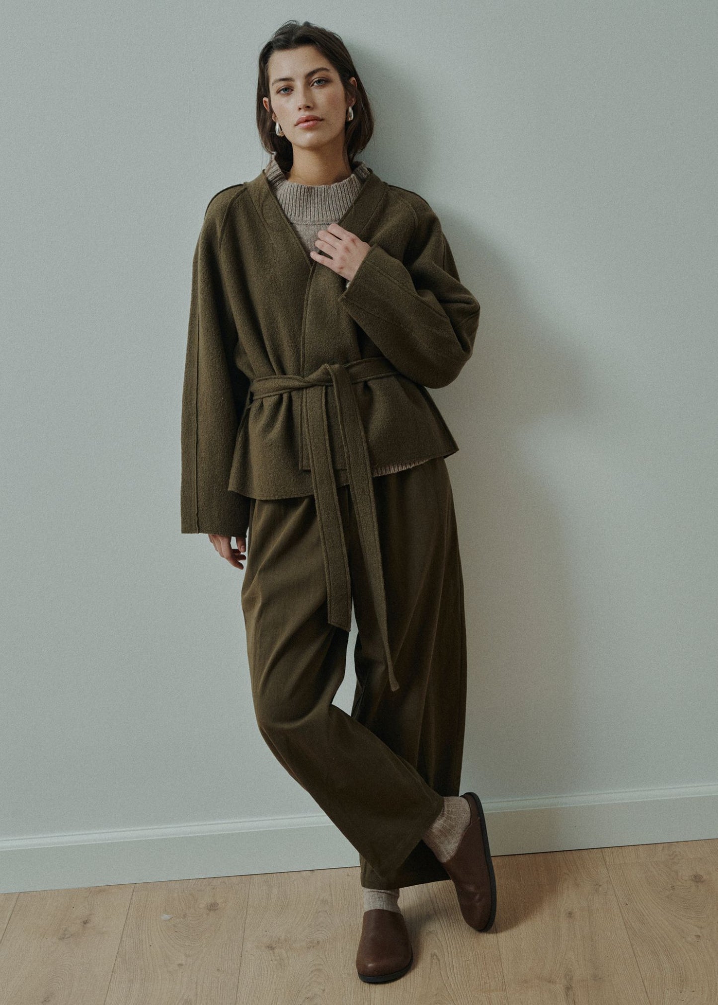 ANNE MI Flora HW Barrel Pant Beech
