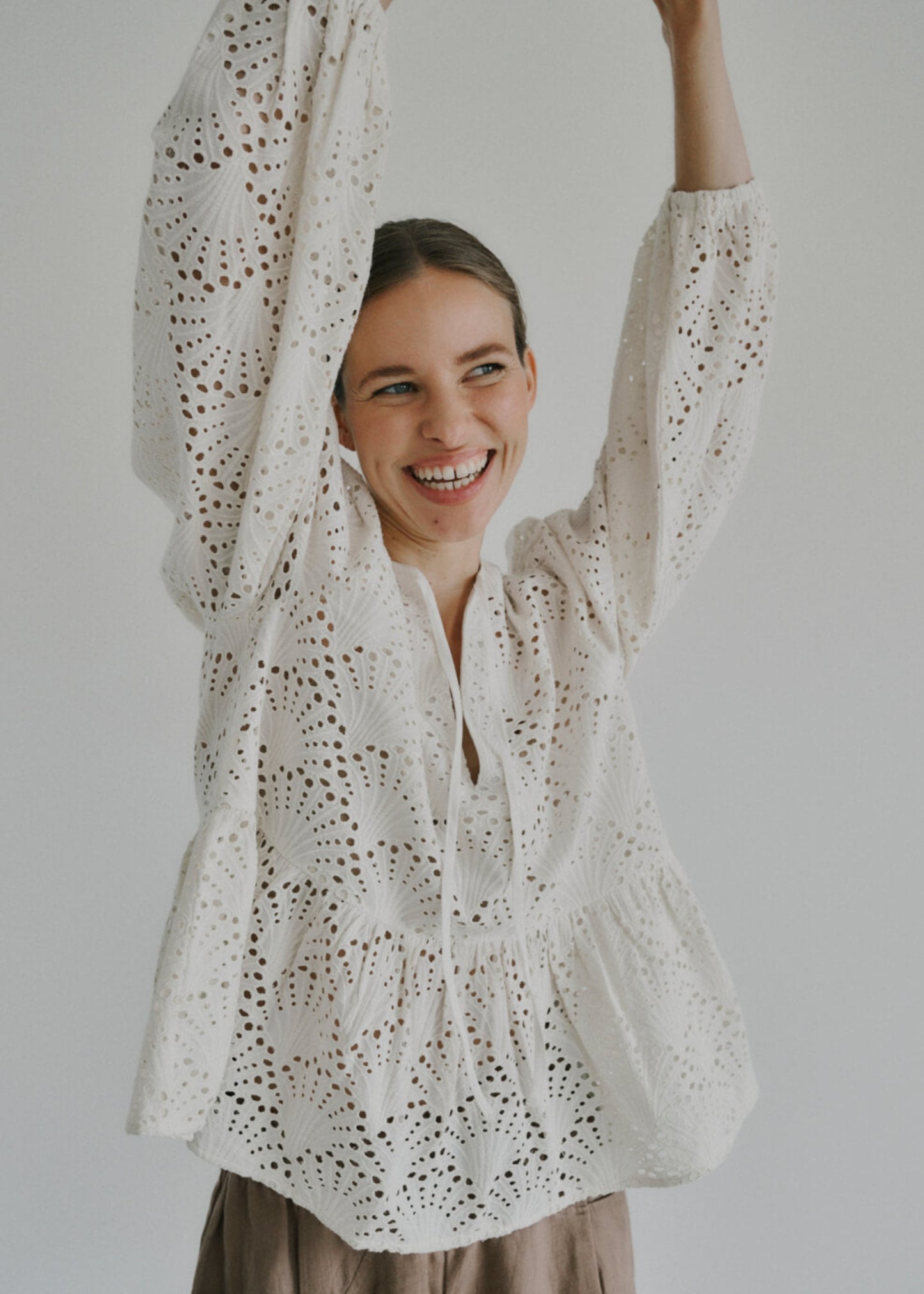 PRE ORDER - Coming soon - ANNE MI Harmony LS Blouse