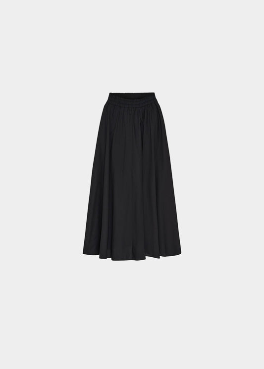 ANNE MI Irissa Midi Nederdel Sort