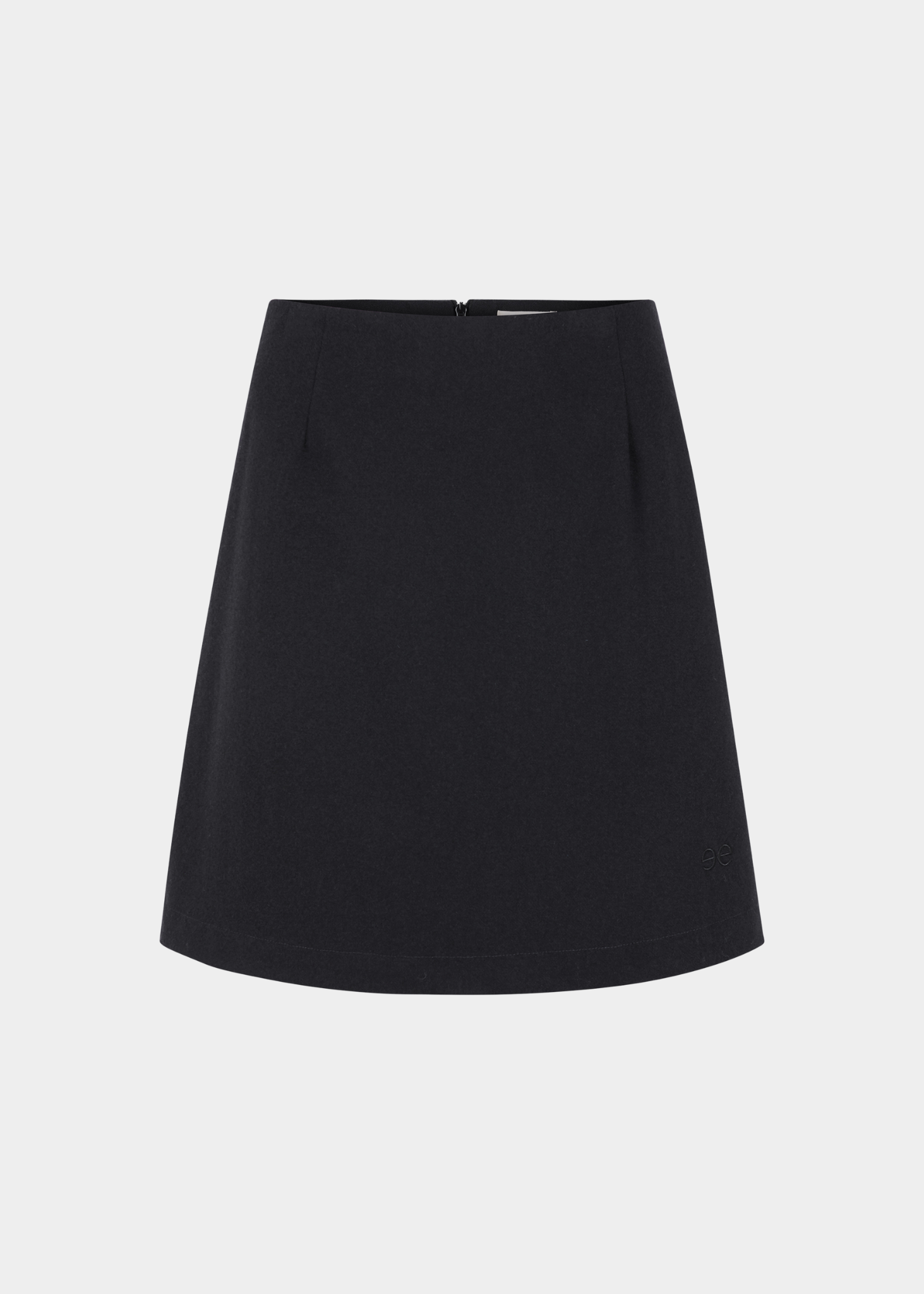 Navy skirt on a light gray background