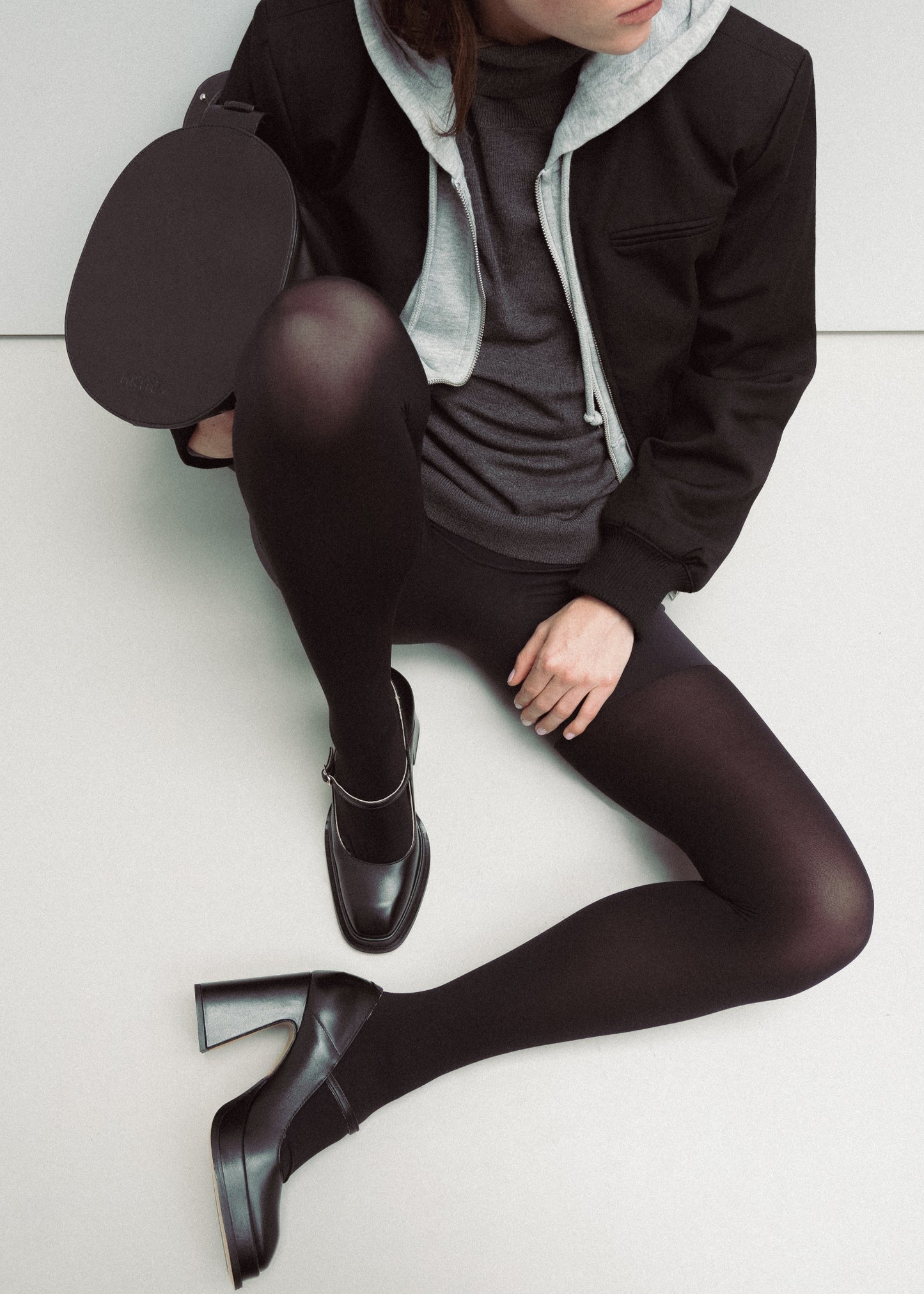 SOULIERS MARTINEZ Casilda Black Leather Mary Jane Pumps