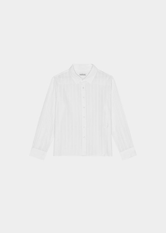 White shirt on a light gray background