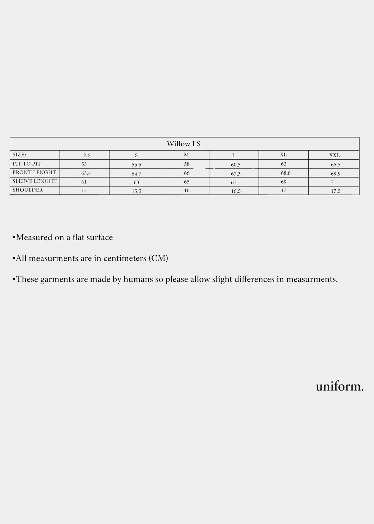 UNIFORM GARMENTS Willow LS Tee Sage