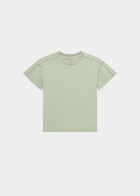 Light green t-shirt on a white background