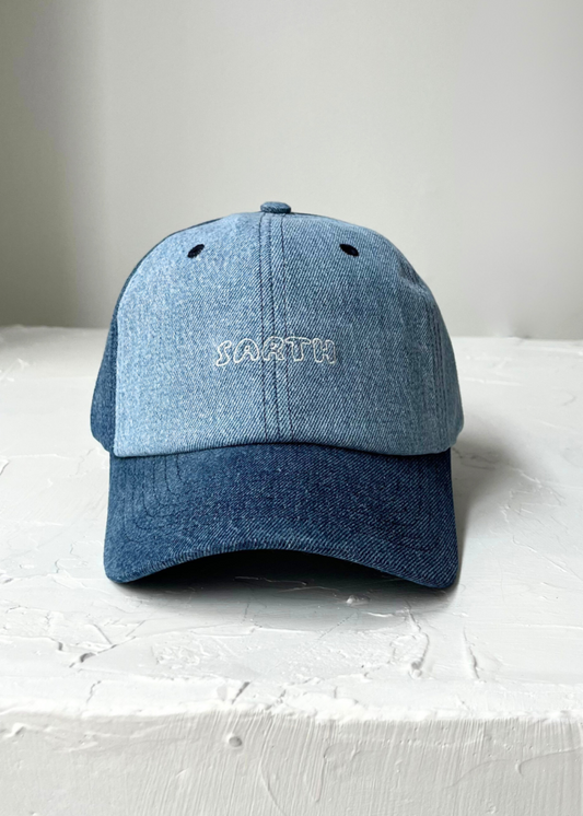 SARTH Upcycled Cap Blue Denim Mix #11