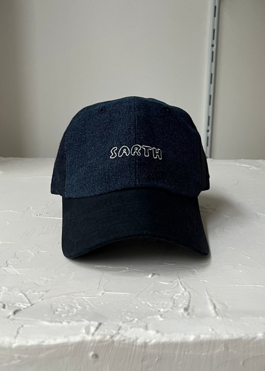SARTH Upcycled Cap Dark Blue Denim Mix #12