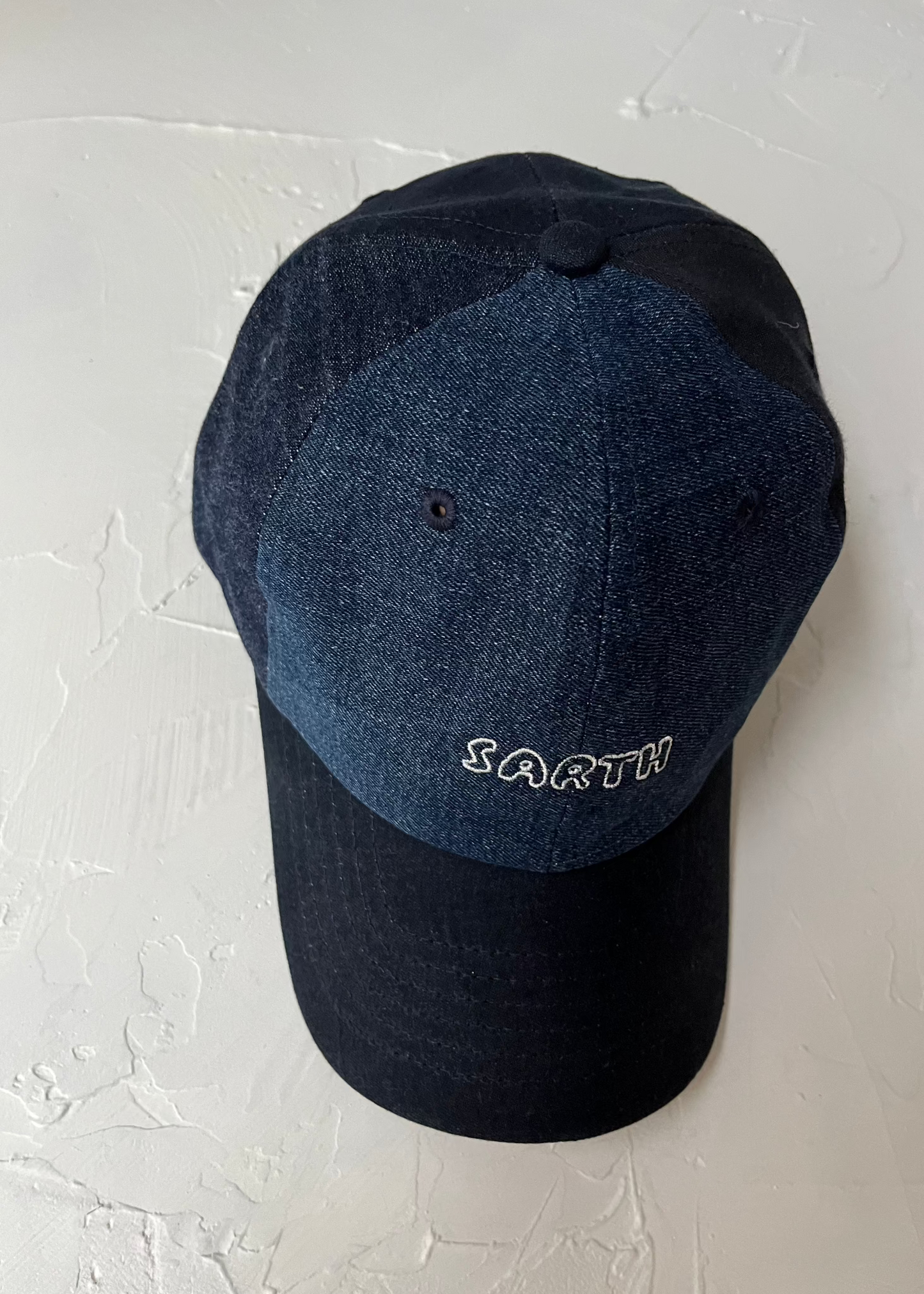 SARTH Upcycled Cap Dark Blue Denim Mix #12