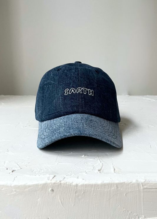 SARTH Upcycled Cap Washed Blue Denim Mix #13