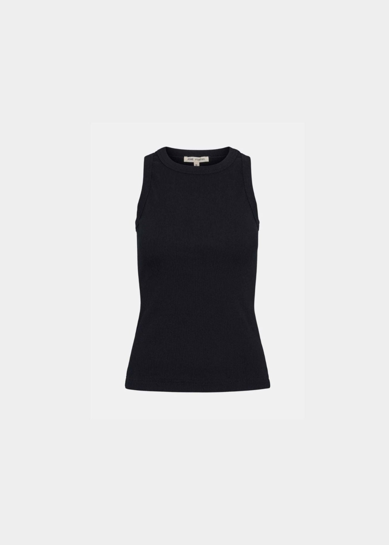ESMÉ STUDIOS Blossom Racerback Rib Tank Black