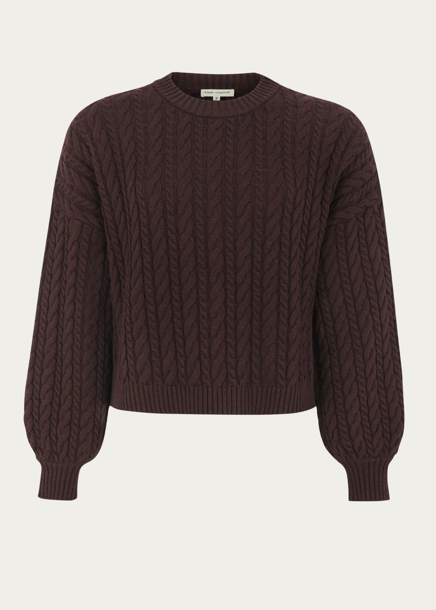 ESMÈ STUDIOS Braidy Jumper Knit Bitter Chocolate