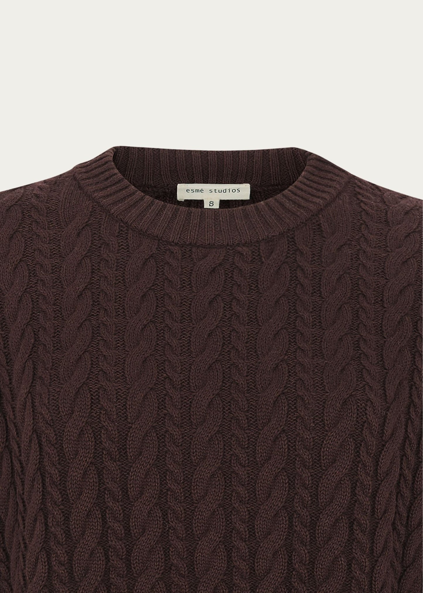 ESMÈ STUDIOS Braidy Jumper Knit Bitter Chocolate