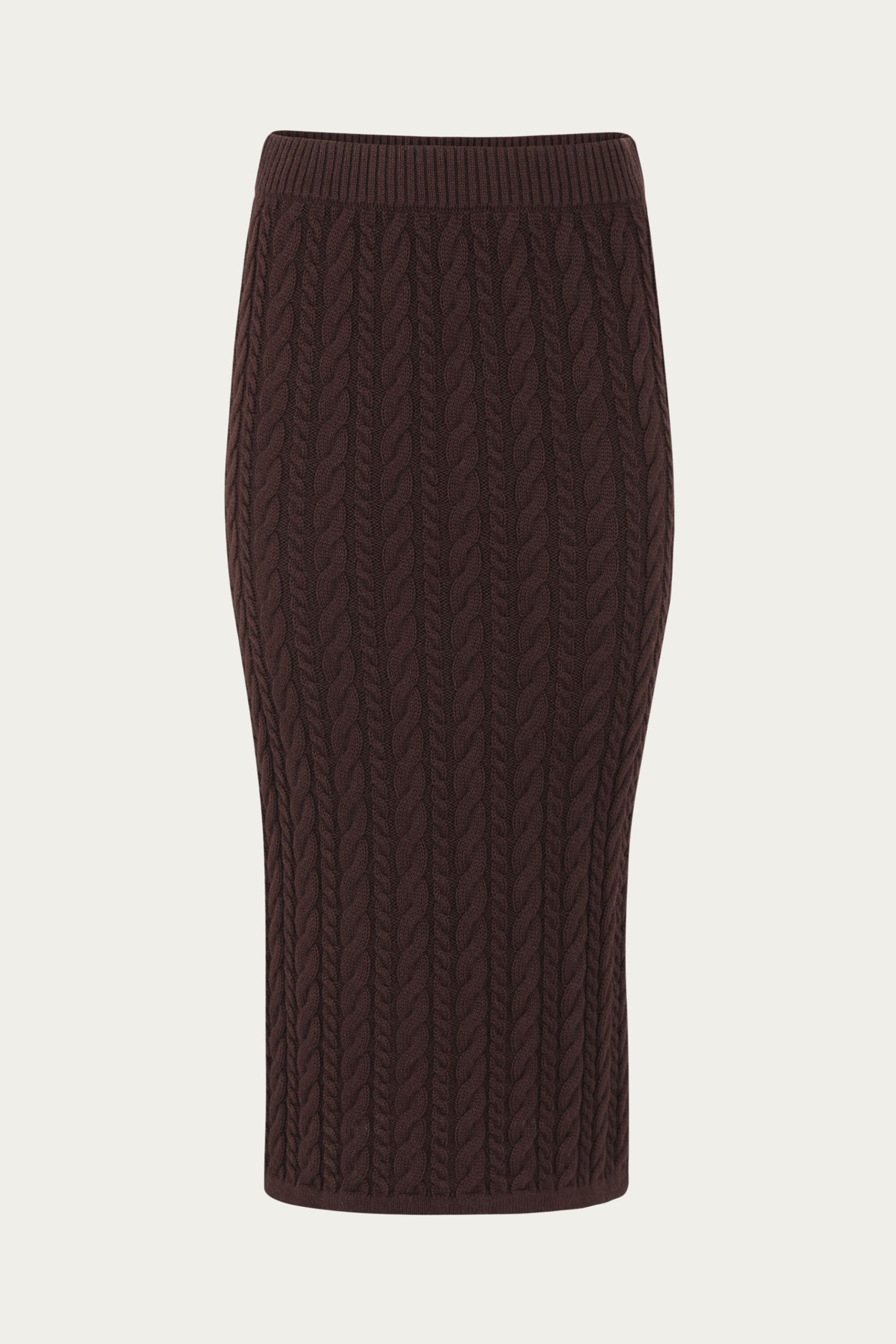 ESMÈ STUDIOS Braidy Skirt Knit Bitter Chocolate