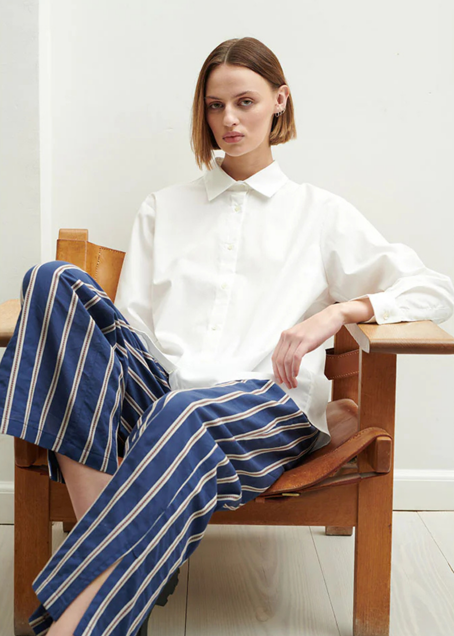 SCHULZ BY CROWD Sanne Oversize Shirt White