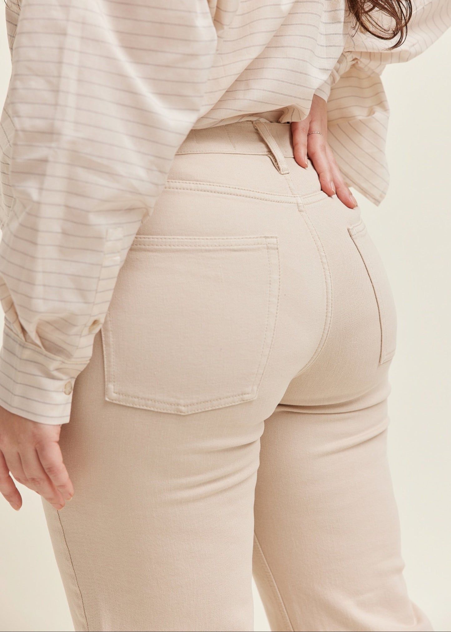 TOMORROW DENIM Brown Jeans Café Creme