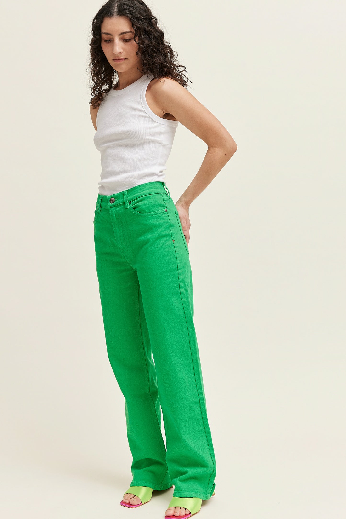 TOMORROW DENIM Brown Jeans Earth Green