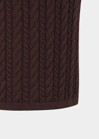 ESMÉ STUDIOS Braidy Skirt Knit Bitter Chocolate