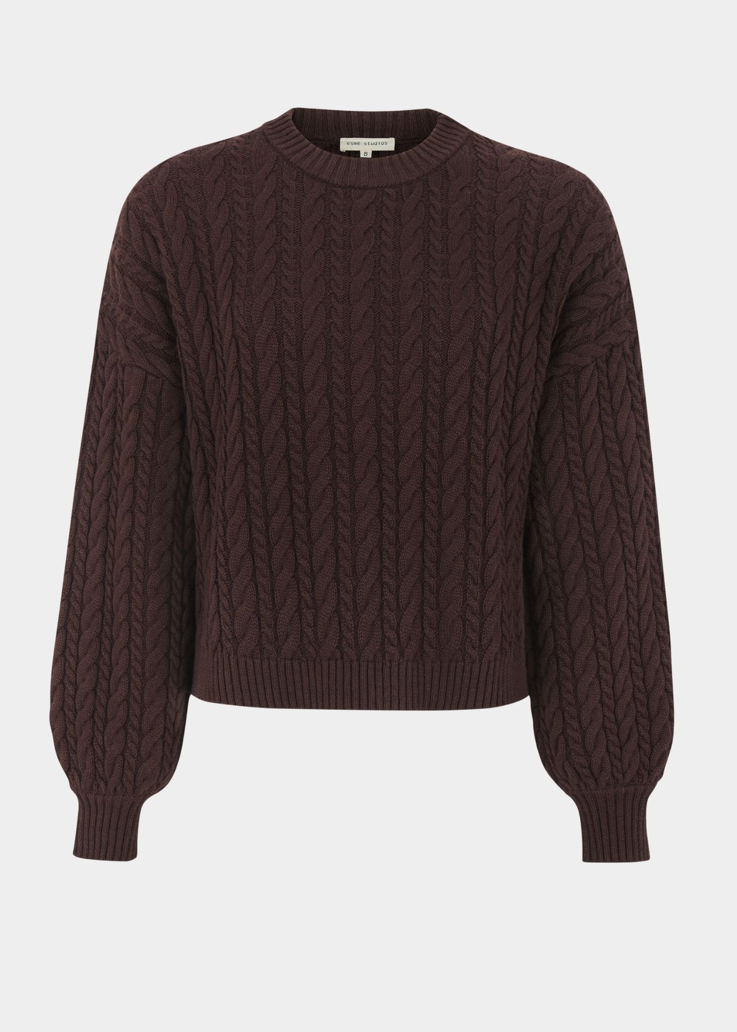 ESMÉ STUDIOS Braidy Jumper Knit Bitter Chocolate
