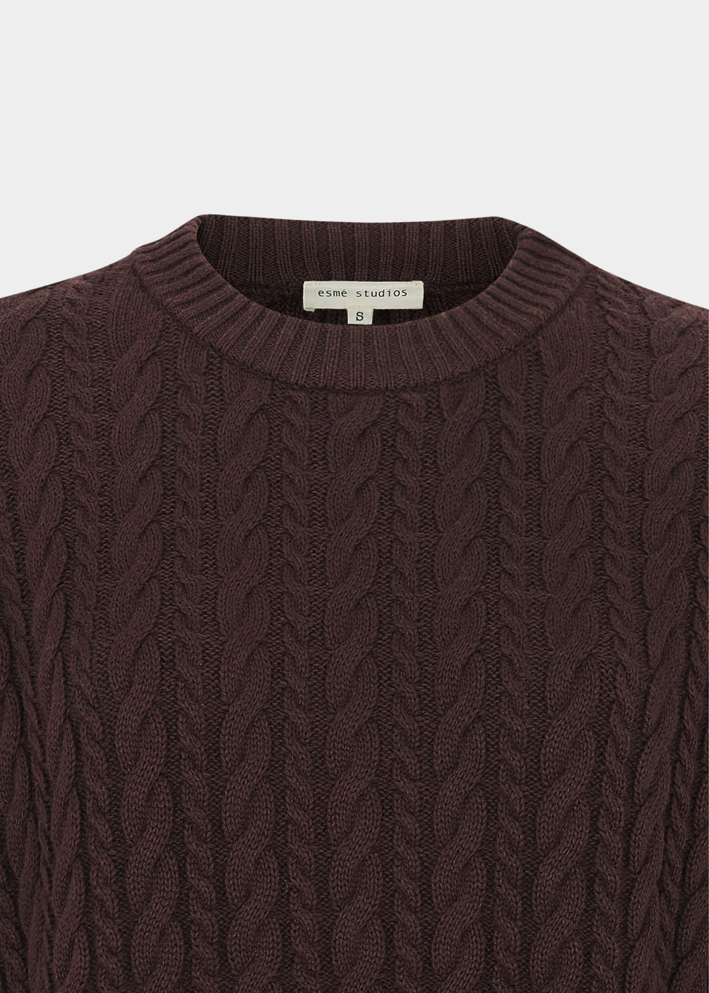 ESMÉ STUDIOS Braidy Jumper Knit Bitter Chocolate