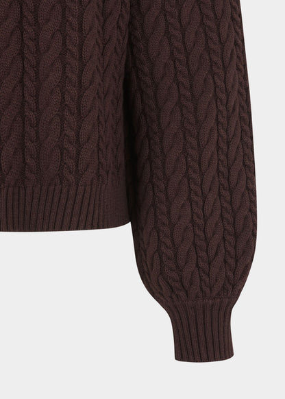 ESMÉ STUDIOS Braidy Jumper Knit Bitter Chocolate