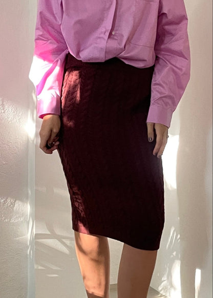 ESMÉ STUDIOS Braidy Skirt Knit Bitter Chocolate