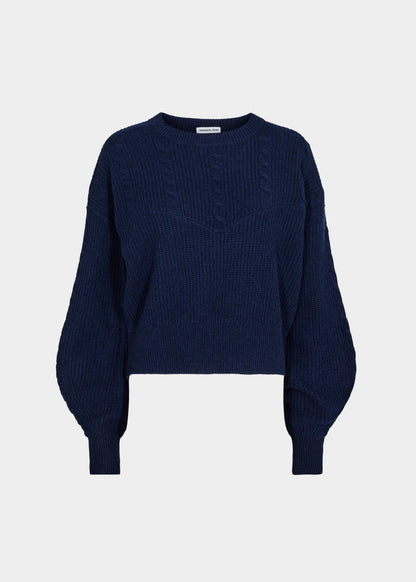 DESIGNERS REMIX Carmen Cable Sweater Navy