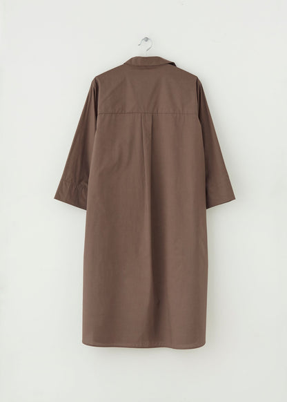 FABULOUS AGENDA ALVA Shirt Dress Wide Sleeves Chocolate