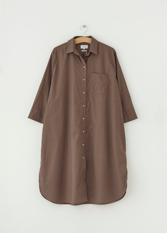 FABULOUS AGENDA ALVA Shirt Dress Wide Sleeves Chocolate