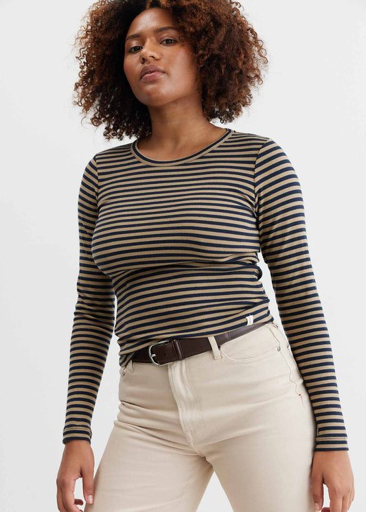 ESMÉ STUDIOS Blossom Stripe LS Blouse Kelp