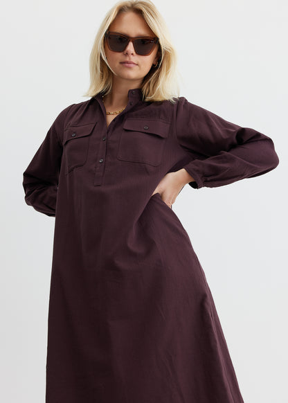 SCHULZ BY CROWD Danja Shirt Dress Bordeaux