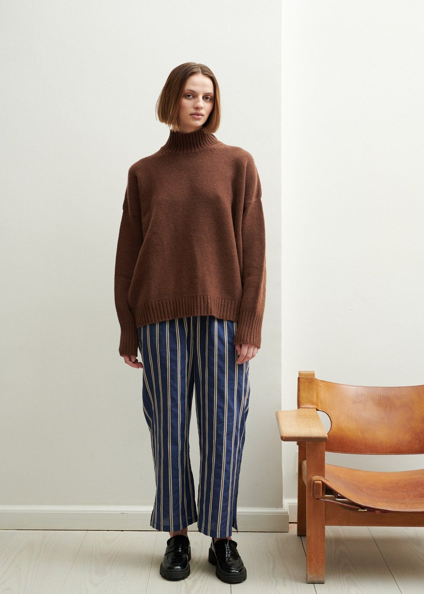 SCHULZ BY CROWD Bonni Lambswool Knit Brown