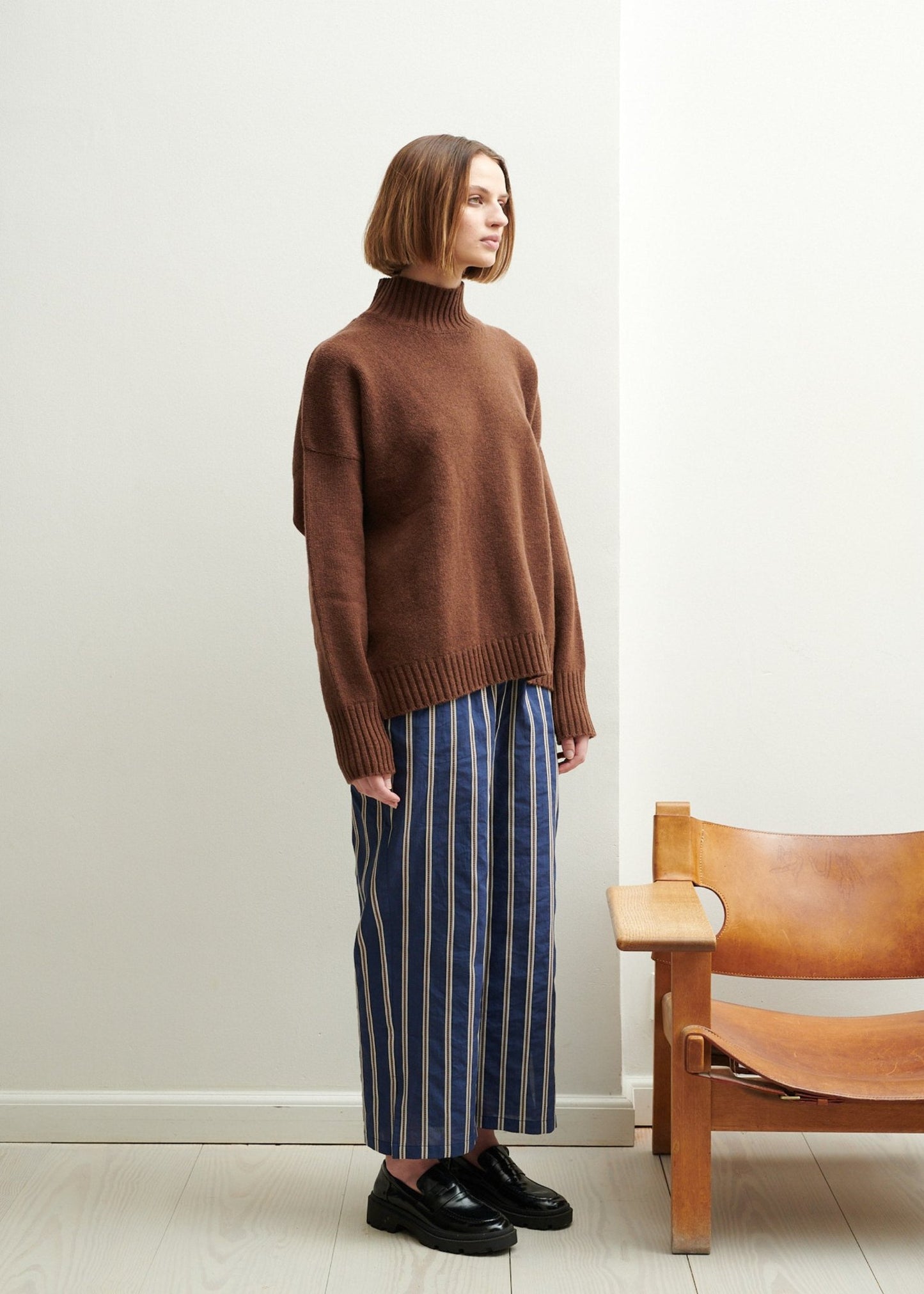 SCHULZ BY CROWD Bonni Lambswool Knit Brown