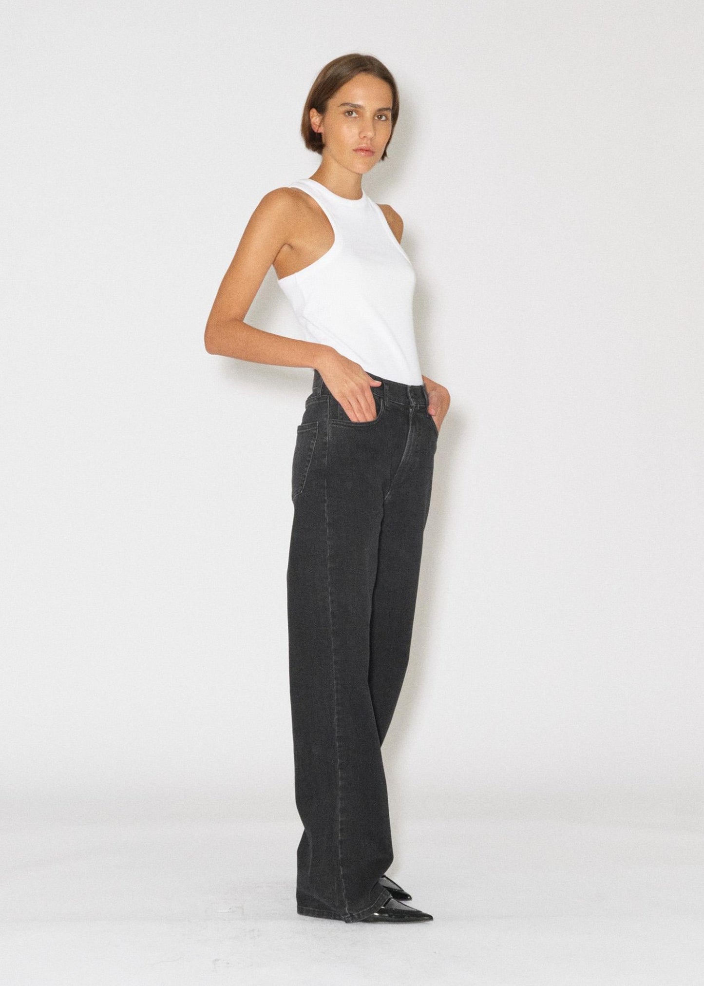 TOMORROW DENIM Brown Jeans Original Black