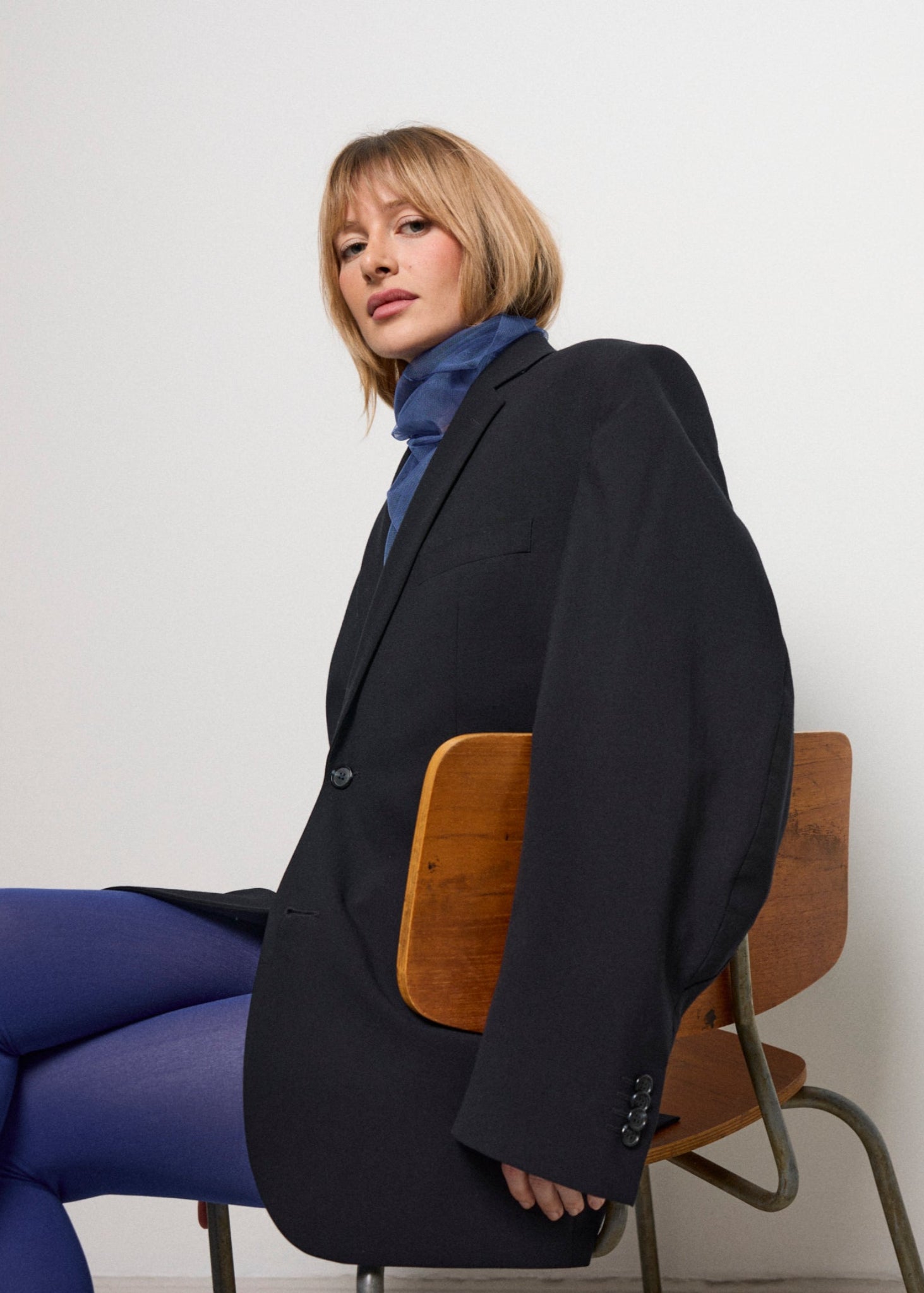 sarth blazer marine blå