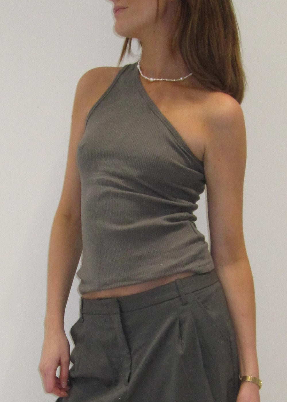 ESMÉ STUDIOS Limone One Shoulder Top