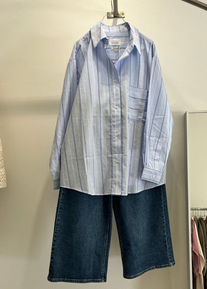 FABULOUS AGENDA Alva Shirt Light Blue Stripe