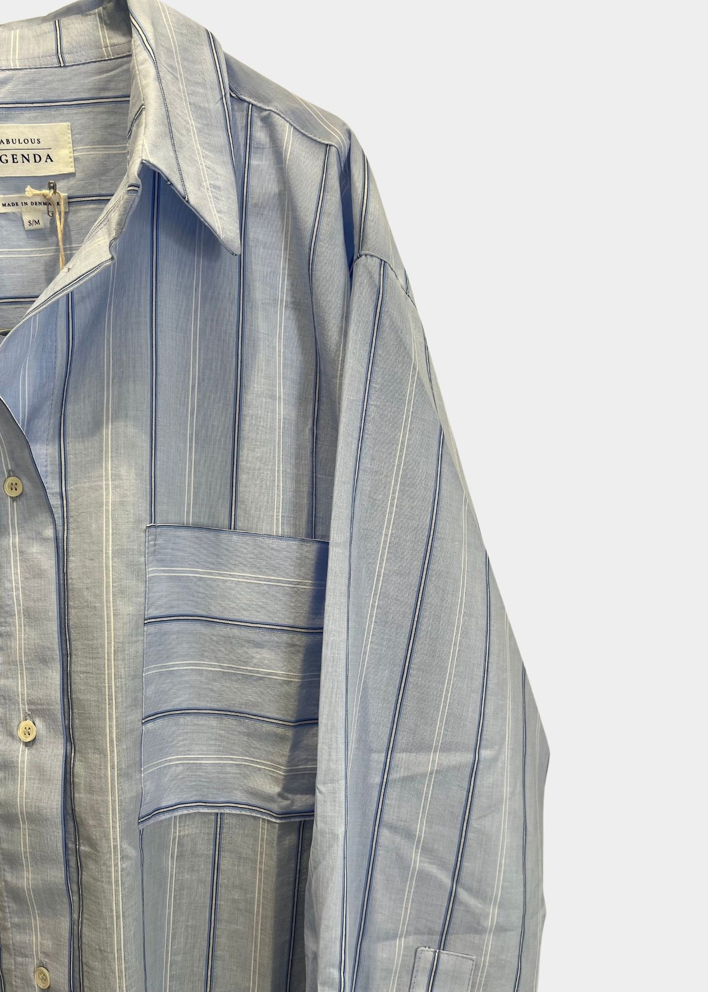 FABULOUS AGENDA Alva Shirt Light Blue Stripe