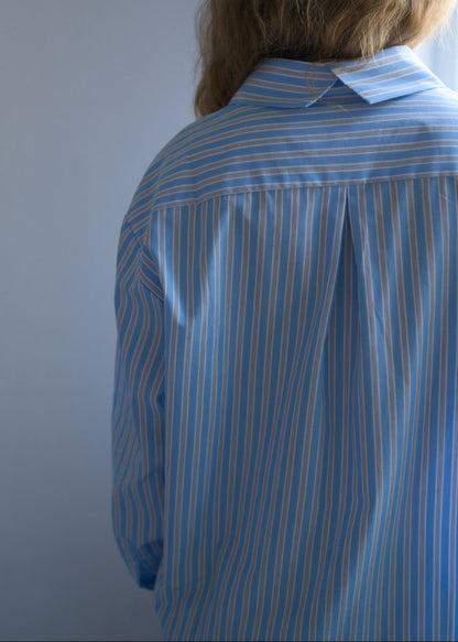 SCHULZ BY CROWD Sanne Shirt Light Blue White Stripes