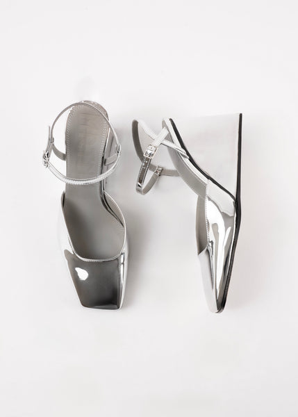 SOULIERS MARTINEZ Haruko Mirror Silver Leather Pumps – SARTH