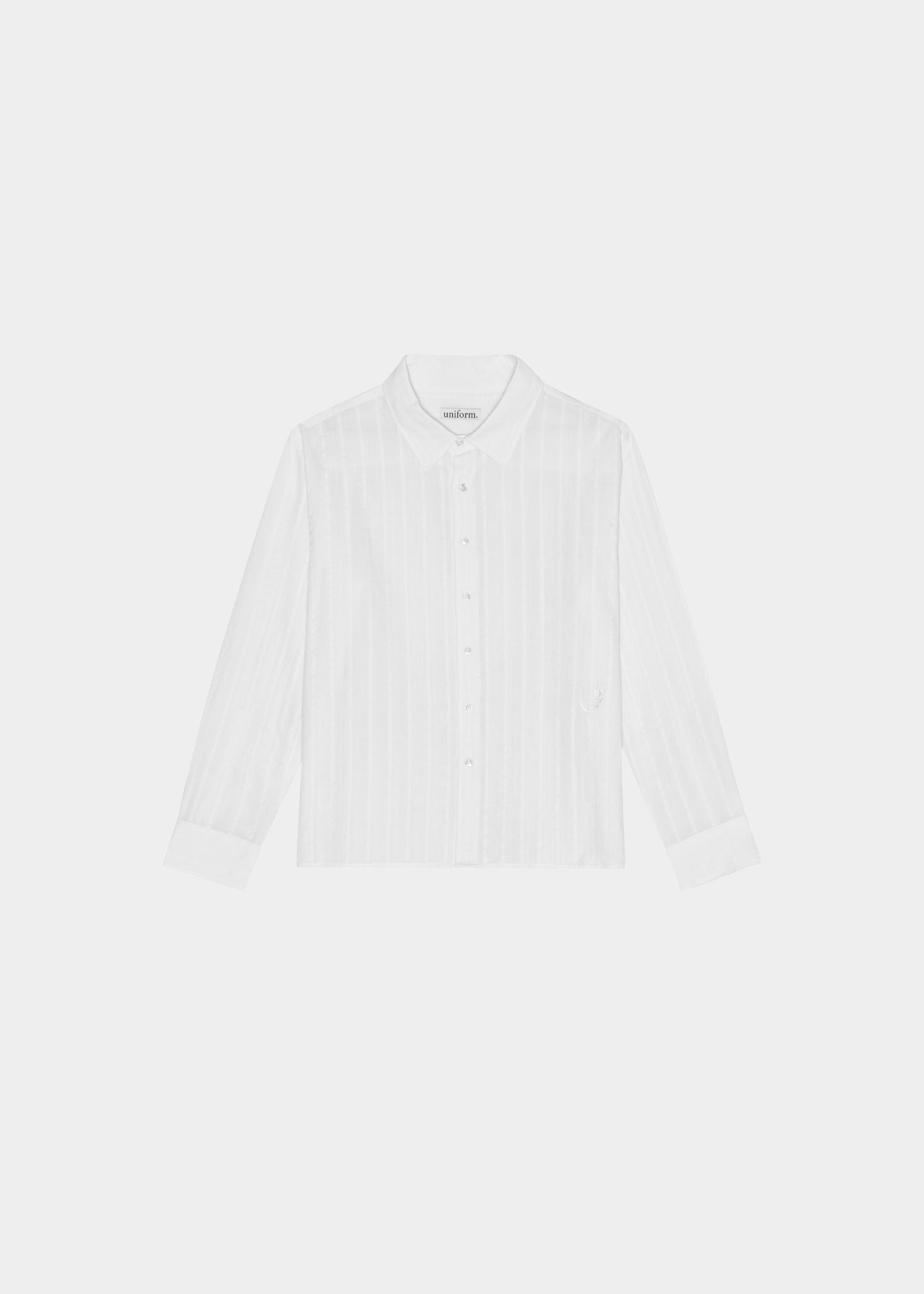White shirt on a light gray background