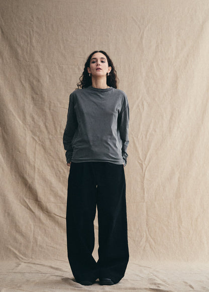 UNIFORM GARMENTS Willow LS Tee Charcoal