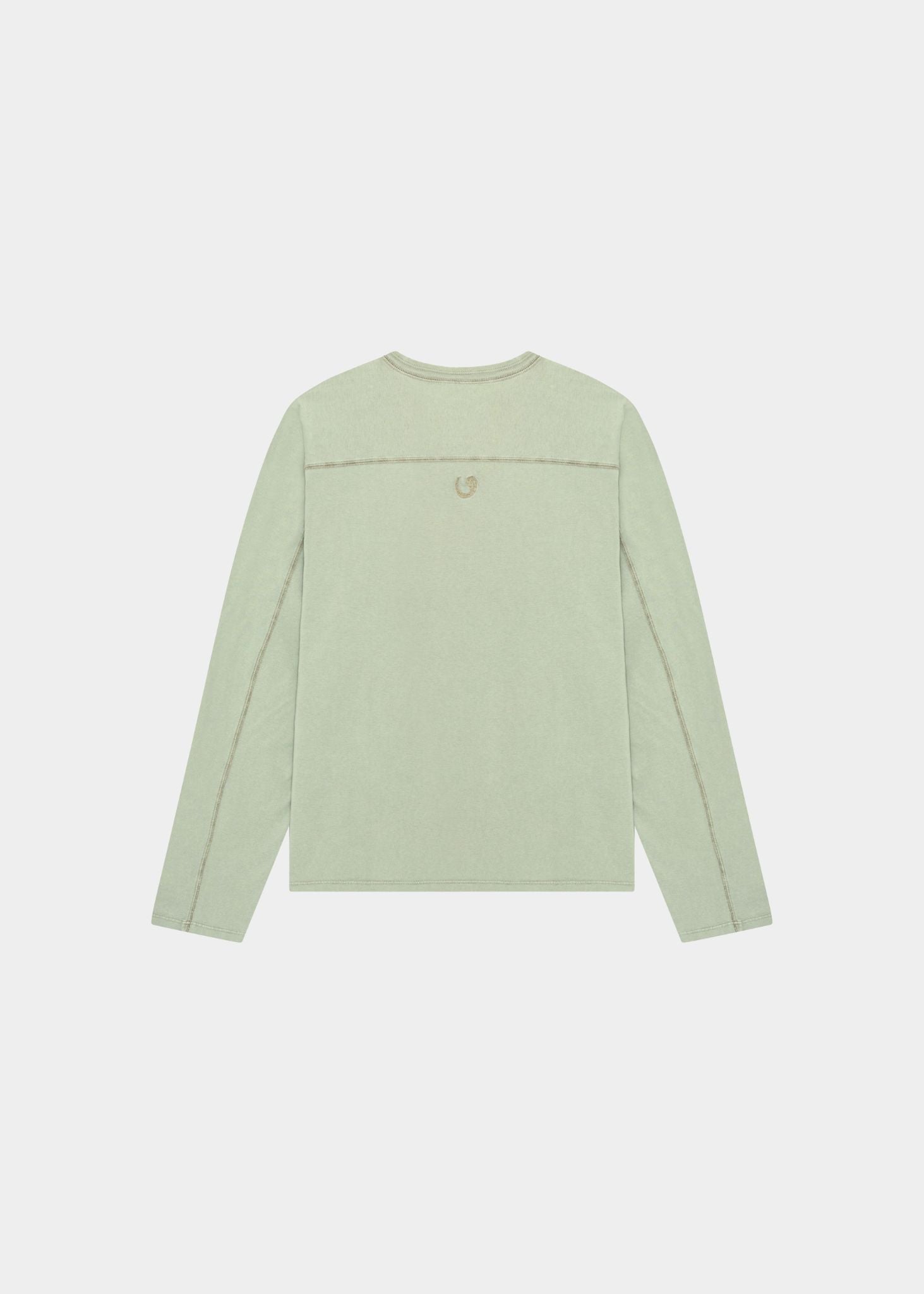 Light green long-sleeve shirt on a white background