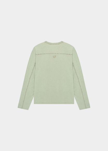 Light green long-sleeve shirt on a white background
