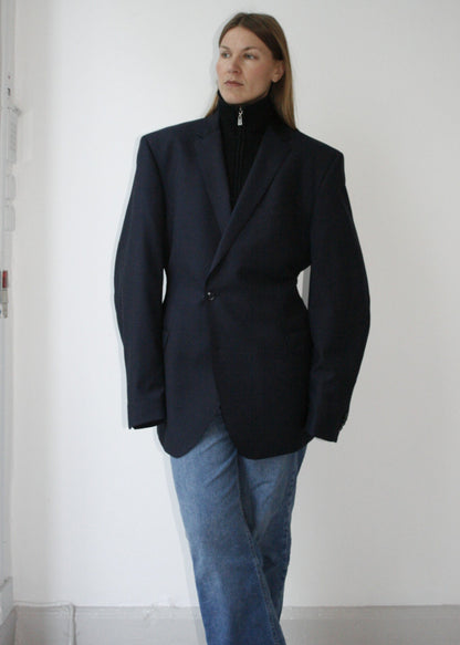 navy upcycled blazer