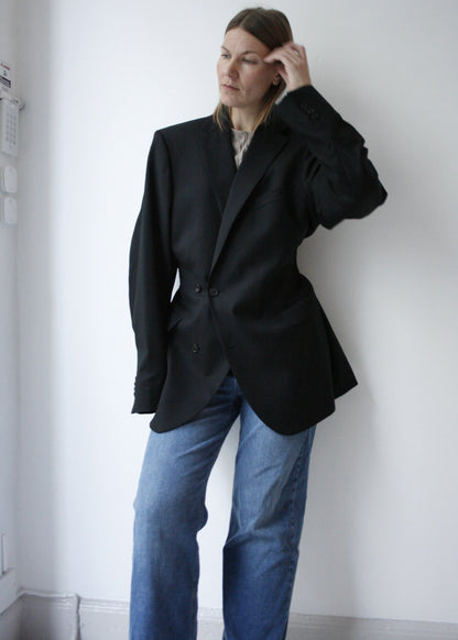 upcycled black blazer